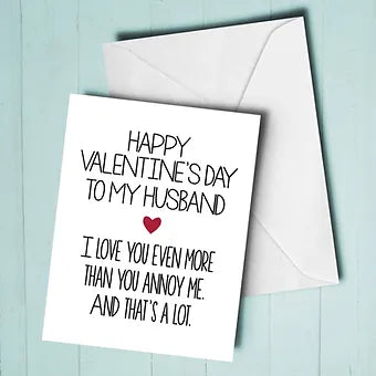 Husband 2024 valentines card