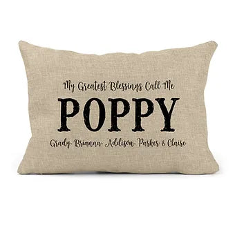 Greatest Blessings Poppy Rectangle Pillow
