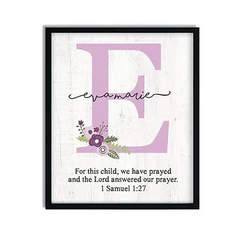 Monogram Bible Verse Print