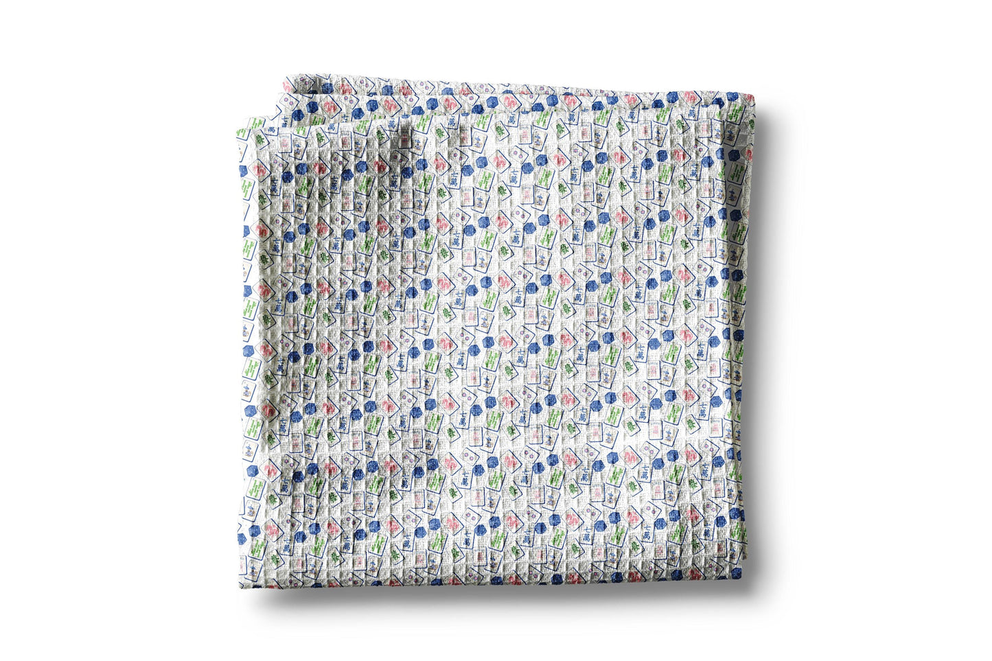 Mahjong Waffle Weave Towel | Mahjongg themed Towel | Mahjong-themed Gift for Kitchen | Mahjong Party Gift | Hostess Gift