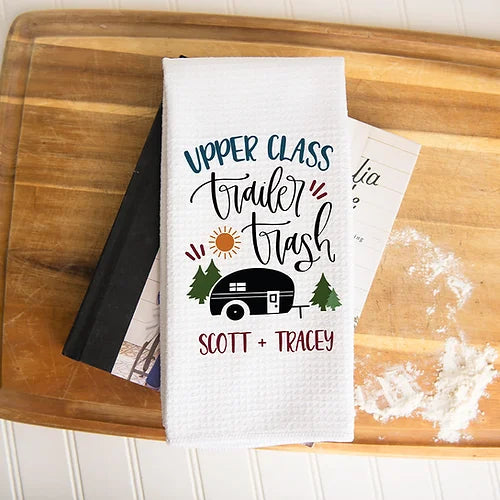 Personalized Upper Class Trailer Trash Camping Towel