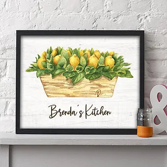 Personalized Lemon Box Print