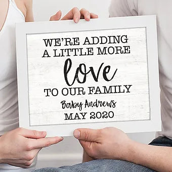 Little More Love Personalized Pregnancy Announcement