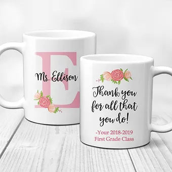 Monogram Personalized Teacher Appreciation Mug