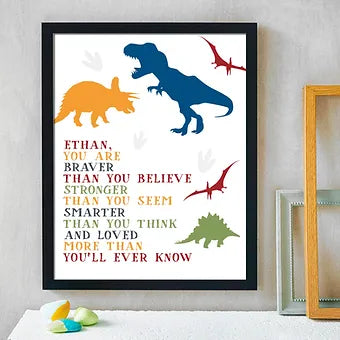 Personalized Loved More Than You'll Ever Know Dinosaur Print