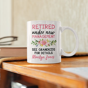 Personalized Retired Grandma Mug