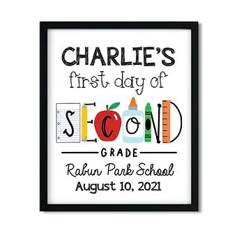 First Day of School Personalized Print