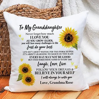 Personalized To My Granddaughter Pillow