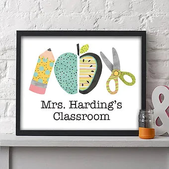 Personalized Teacher Classroom Print