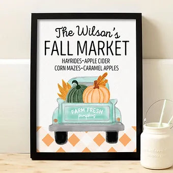 Personalized Fall Market Seasonal Print