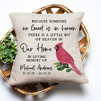 Personalized Little Bit of Heaven in Our Home Pillow