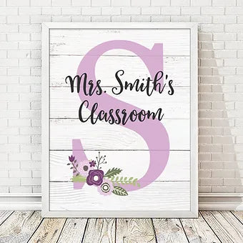 Personalized Monogram Teacher Print