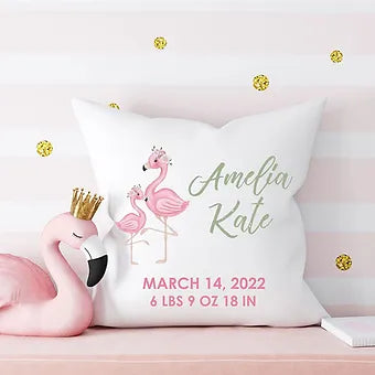 Personalized Rainbow Heart Name Pillow