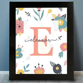 Personalized Floral Monogram Print