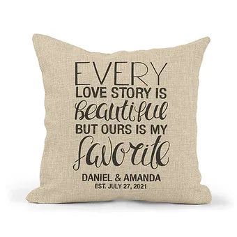 Personalized Our Love Story Is My Favorite Pillow