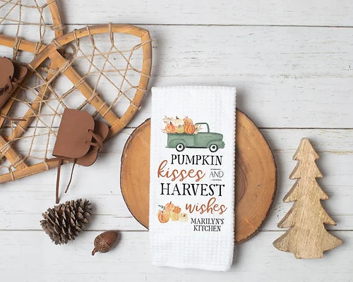 Personalized Harvest Wishes Fall Towel