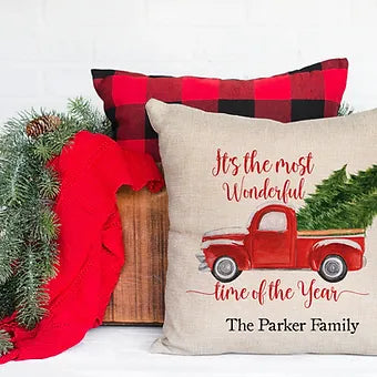 Personalized Most Wonderful Time of the Year Pillow