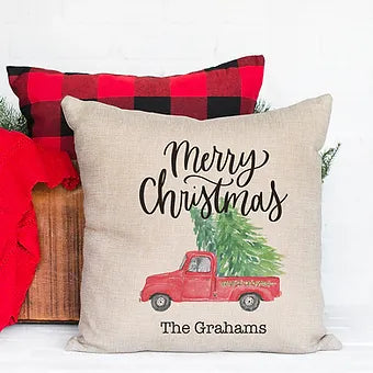 Personalized Merry Christmas Pillow