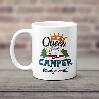 Personalized Queen Of The Camper Mug