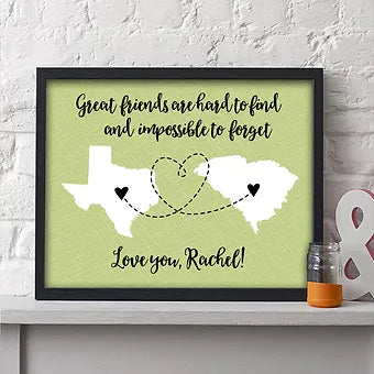 Great Friends are Hard to Find and Impossible to Forget Distance Print