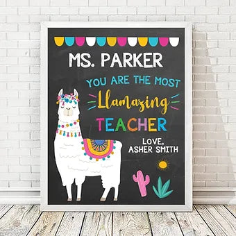 Llamazing Teacher Personalized Print