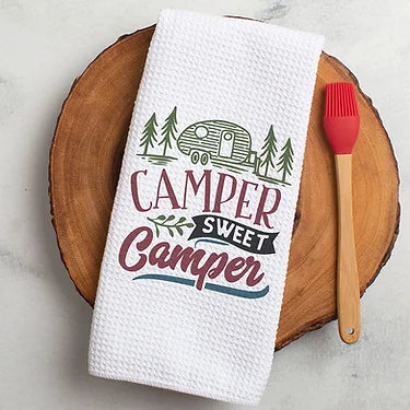 Personalized Camper Sweet Camper Dish Towel