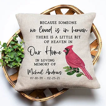 Personalized Little Bit of Heaven in Our Home Pillow