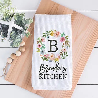 Floral Monogram Towel