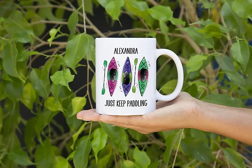 Personalized Just Keep Paddling Mug