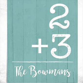 Personalized Addition Family Print