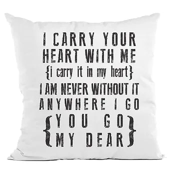 Personalized Carry Your Heart with Me Pillow