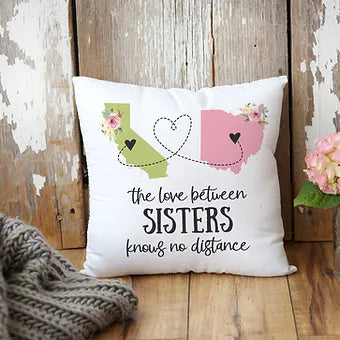 Personalized Sisters Love Pillow