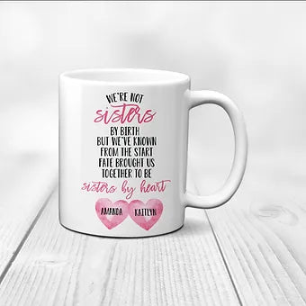 Sister By Hearts Personalized Mug