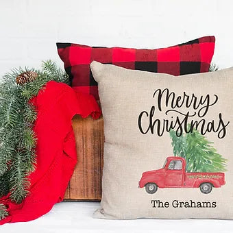 Personalized Merry Christmas Pillow