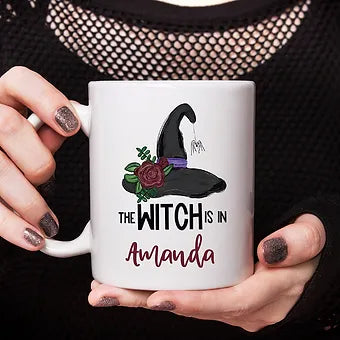The Witch Is In Hat Personalized Halloween Mug