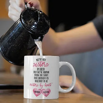 Sister By Hearts Personalized Mug