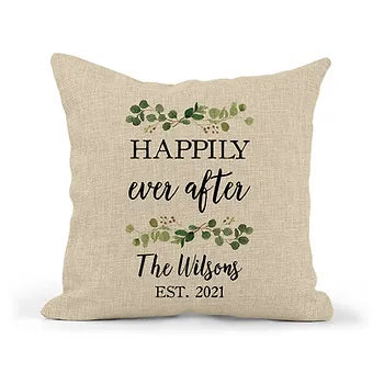 Personalized Happily Ever After Pillow