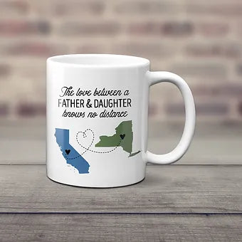 Personalized Father & Daughter Two State Mug