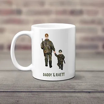 Father and Son Personalized Hunting Mug