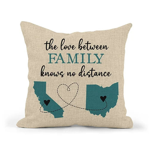 Personalized Long Distance Family Pillow
