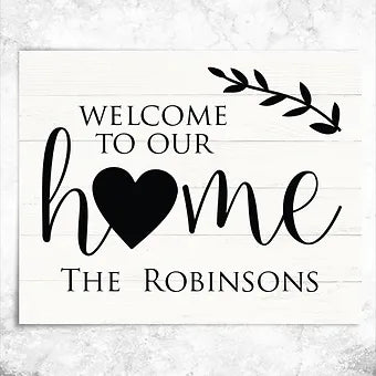 Personalized Welcome To Our Home Print
