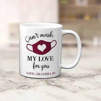 Can't Mask My Love Personalized Mug