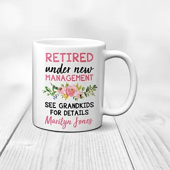 Personalized Retired Grandma Mug
