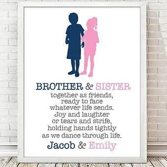 Personalized Brother & Sisters Print