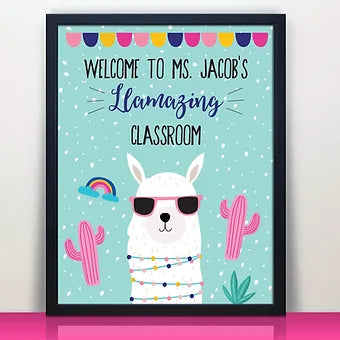 Llamazing Classroom Personalized Teacher Print