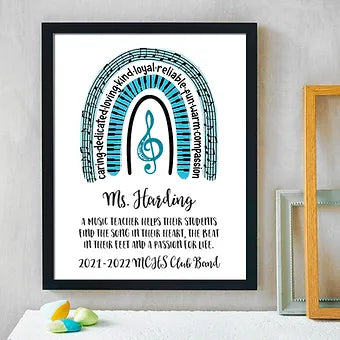 Personalized Music Teacher Print