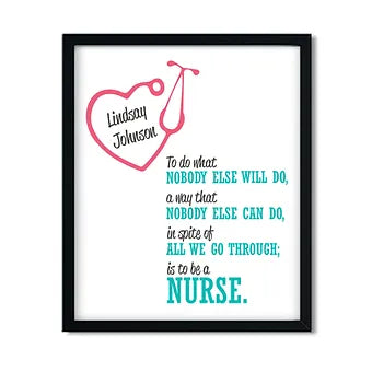 Personalized Nurse Appreciation Print