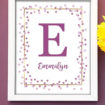 Personalized Polka Dot Monogram Print