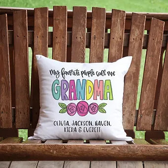 Personalized My Favorite People Call Me Grandma Pillow | Mother's Day Gift