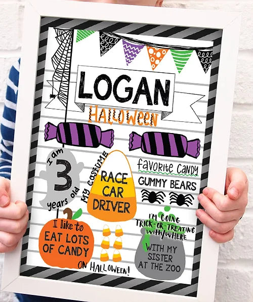 Personalized Kids Halloween Print